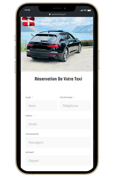 reservation taxi chambery smartphone